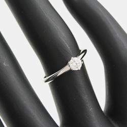 Pre Owned Tiffany & Co. Platinum and Diamond Solitaire Ring EU 48