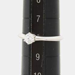 Pre Owned Tiffany & Co. Platinum and Diamond Solitaire Ring EU 48