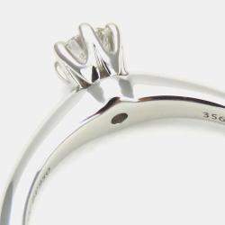Pre Owned Tiffany & Co. Platinum and Diamond Solitaire Ring EU 49