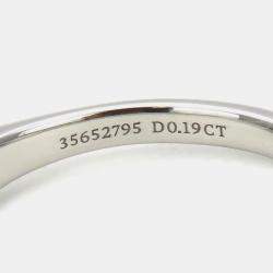 Pre Owned Tiffany & Co. Platinum and Diamond Solitaire Ring EU 49