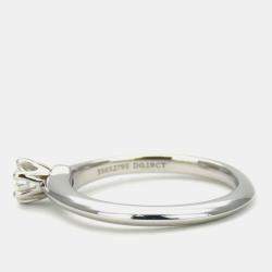 Pre Owned Tiffany & Co. Platinum and Diamond Solitaire Ring EU 49