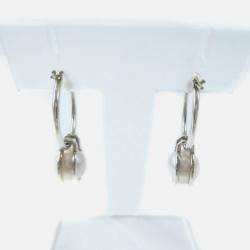 Tiffany & Co Pearl Hoop Earrings Sv925 Silver Silver Metal