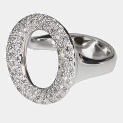 Pre Owned Tiffany & Co. 18K White Gold and Diamond Elsa Peretti Sevillana Diamond Ring EU 52.5
