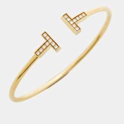 Pre Owned سوار تيفاني & كو. سلك T ألماس و ذهب وردي عيار 18