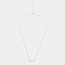 Pre Owned Tiffany & Co. T Smile Mini 18K Rose Gold Necklace