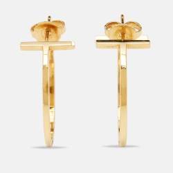 Tiffany & Co. Tiffany T 18k Yellow Gold Hoop Earrings