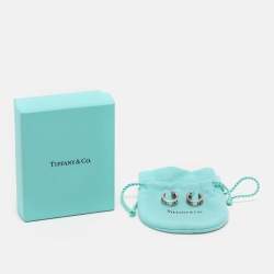 Pre Owned Tiffany & Co. Silver 925 Atlas Roman Numeric Hoop Earrings