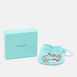 Pre Owned Tiffany & Co. Sterling Silver Multi Charms Toggle Bracelet