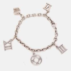 Pre Owned Tiffany & Co. Sterling Silver Atlas Charms Bracelet