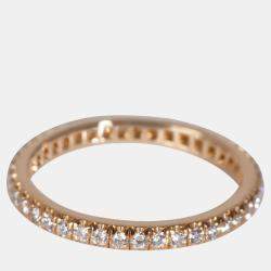 Tiffany & Co. 18K Rose Gold and Diamond Soleste Band Ring EU 50