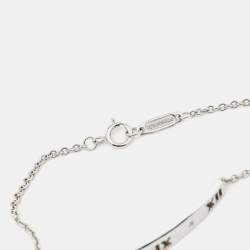 Tiffany & Co. Atlas Pirced Bar Diamonds 18k White Gold Bracelet