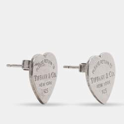 Tiffany & Co. Return to Tiffany Heart Tag Sterling Silver Earrings