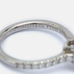 Tiffany & Co. Tiffany Soleste Diamonds Platinum 18k Yellow Gold Ring Size 50