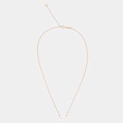 Pre Owned Tiffany & Co. T Smile Mini 18k Rose Gold Necklace