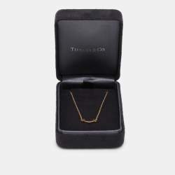 Pre Owned Tiffany & Co. T Smile Mini 18k Rose Gold Necklace