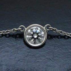 Tiffany & Co. Platinum and Diamond Elsa Peretti Diamonds by the Yard Pendant Necklace