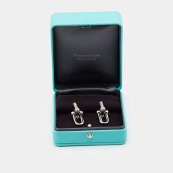 Tiffany HardWear Large Link Diamonds 18k White Gold Earrings