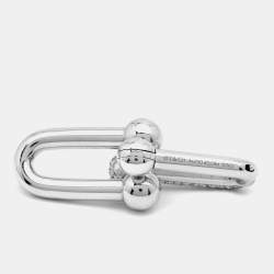 Tiffany HardWear Large Link Diamonds 18k White Gold Earrings