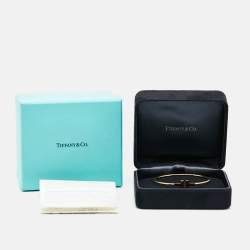 Pre Owned Tiffany & Co. T Wire 18k Yellow Gold Bracelet