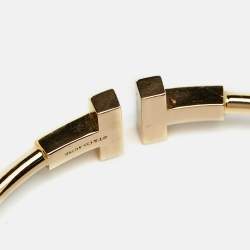 Pre Owned Tiffany & Co. T Wire 18k Yellow Gold Bracelet