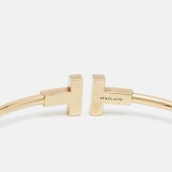 Pre Owned Tiffany & Co. T Wire 18k Yellow Gold Bracelet