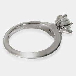 Tiffany & Co. Platinum and Diamond Solitaire Engagement Ring EU 49