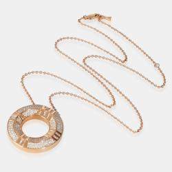 Tiffany & Co. 18K Rose Gold, Diamond Atlas Pendant Necklace