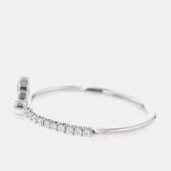 Tiffany & Co. Platinum Diamond Fleur de Lis Band Ring EU 51
