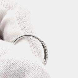 Tiffany & Co. Platinum Diamond Fleur de Lis Band Ring EU 51