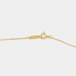Pre Owned Tiffany & Co. Key Heart Mini 18k Yellow Gold Pendant Necklace