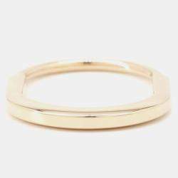 Tiffany & Co. 18K Pink Gold Padlock Bangle Bracelet Size Small 