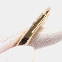 Tiffany & Co. 18K Pink Gold Padlock Bangle Bracelet Size Small 