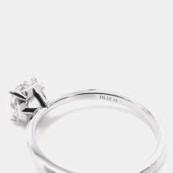 Tiffany & Co. Platinum True Engagement Diamond Ring EU 52 