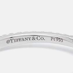 Tiffany & Co. Horizon Diamond Platinum Ring Size 49