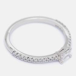 Tiffany & Co. Horizon Diamond Platinum Ring Size 49