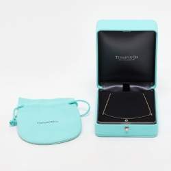 Pre Owned Tiffany & Co. 18k Yellow Gold T Smile Necklace