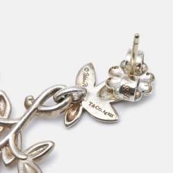 Pre Owned Tiffany & Co. Paloma Picasso Olive Leaf Sterling Silver Drop Earrings