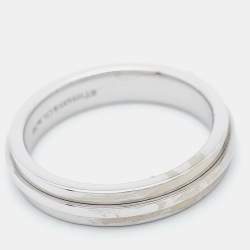 Tiffany & Co. Tiffany T 18k White Gold Narrow Ring Size 59