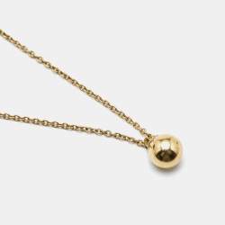 Pre Owned Tiffany & Co. HardWear Ball 18k Yellow Gold 7.6mm Pendant Necklace