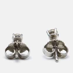 Tiffany & Co. Tiffany Solitaire Diamond Platinum Stud Earrings