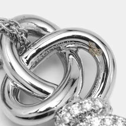 Tiffany & Co. Medium Knot Diamond Platinum Pendant Necklace