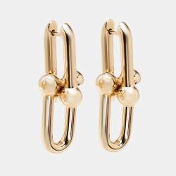 Pre Owned Tiffany & Co. Tiffany Hardwear Large Links 18k Rose Gold Earrings