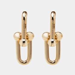 Pre Owned Tiffany & Co. Tiffany Hardwear Large Links 18k Rose Gold Earrings