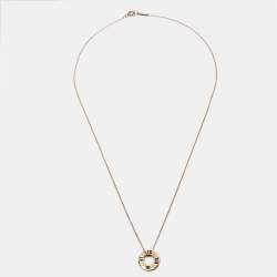 مملوكة مسبقًا Tiffany & Co. Atlas Diamond 18k Rose Gold Pendant Necklace