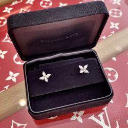 Tiffany & Co. Victoria Earrings Pt950 0.32Ct