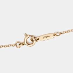 Pre Owned Tiffany & Co. Heart Key 18K Rose Gold  Pendant Necklace