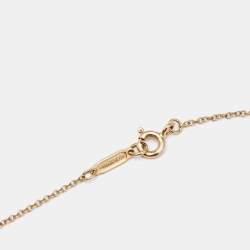 Pre Owned Tiffany & Co. Heart Key 18K Rose Gold  Pendant Necklace