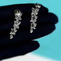 Tiffany & Co. Platinum Diamond Victoria Floral Earrings