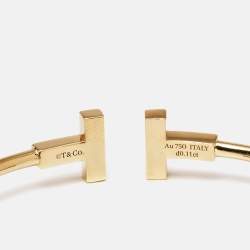 Tiffany & Co. Tiffany T Diamond Mother of Pearl 18k Yellow Gold Bracelet