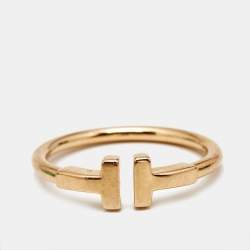 Tiffany & Co. Tiffany T Wire 18k Rose Gold Ring Size 53